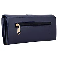 ALSU Women's Blue Hand Clutch Wallet Purse_arf-006blu-thumb2