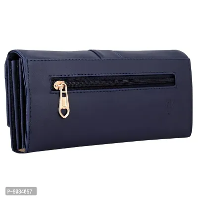 ALSU Women's Blue Hand Clutch Wallet Purse_arf-006blu-thumb3