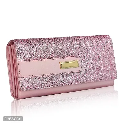 ALSU Women's Pink Hand Wallet Clutch with 6 Card Pocket_shd-008pnk-thumb0