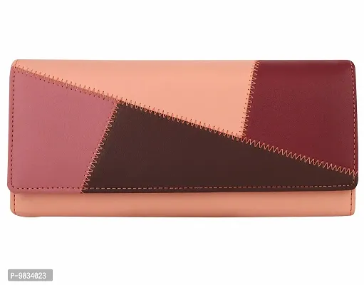 ALSU Women's Pink Hand Wallet Clutch Multicoloured Cut Design_klm-005pnk-thumb3