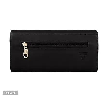 ALSU Women's Black Wallet Cum Hand Clutch with 4 Card Pockets_arf-003bk-thumb2