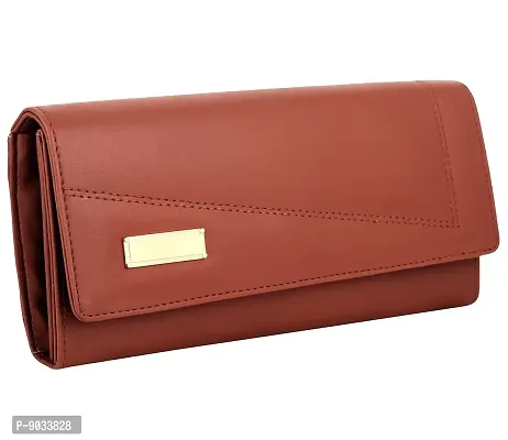 ALSU Women's Tan Wallet Cum Hand Clutch with 4 Card Pockets_arf-003tan-thumb0