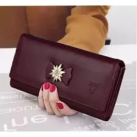 ALSU Maroon Faux Leather Women's Clutch (ARF-009)-thumb3