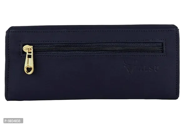 ALSU Navy Blue Women's Fancy Stylish Clutch Wallet Purse Handbag (LDU-001Gr) gift for Womens Phone Clutch Casual-thumb2