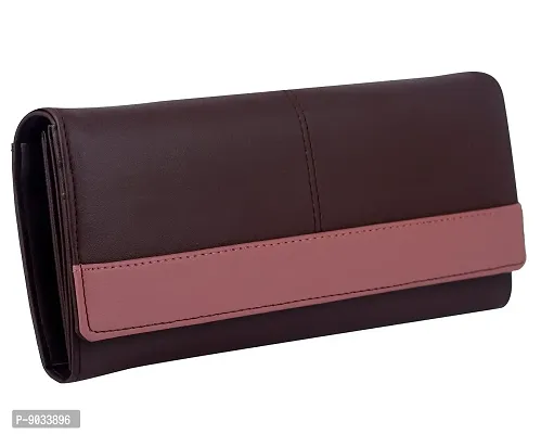ALSU Women's Brown Hand Wallet Clutch_klm-006br