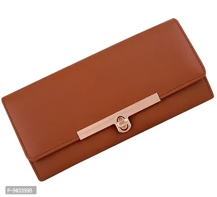 ALSU Women's Tan Hand Clutch Wallet Purse_LDU-012tan-thumb5