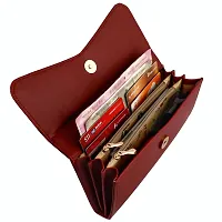 ALSU Women's Maroon Hand Clutch Wallet Purse (gdu-015mar)-thumb4