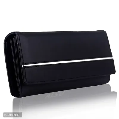 ALSU Women's Black Hand Wallet Clutch_klm-007bk-thumb0