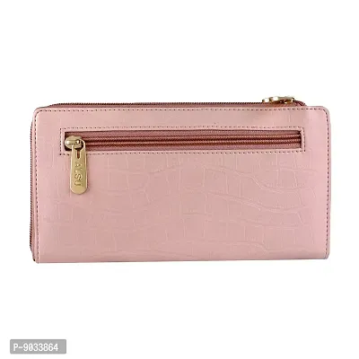 ALSU Women's Peach Hand Clutch Wallet (Pink)-thumb4