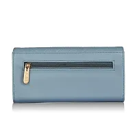 ALSU Women's Blue Hand Wallet Clutch (klm-013gryblu)-thumb2