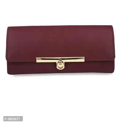 ALSU Women's Maroon Hand Clutch Wallet Purse_LDU-012maroon-thumb4