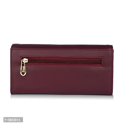 ALSU Maroon Faux Leather Women's Clutch (ARF-009)-thumb3