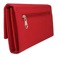ALSU Women's Red Hand Clutch Hand Wallet Cum Sling Bag_gdu-009red (Red)-thumb1