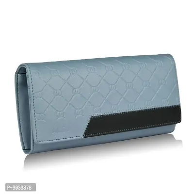 ALSU Women's Blue Hand Wallet Clutch (klm-013gryblu)