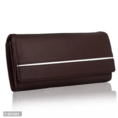 ALSU Women's Brown Hand Wallet Clutch_klm-007br