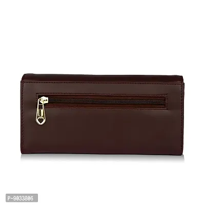 ALSU Brown Faux Leather Women's Clutch (ARF-009)-thumb3