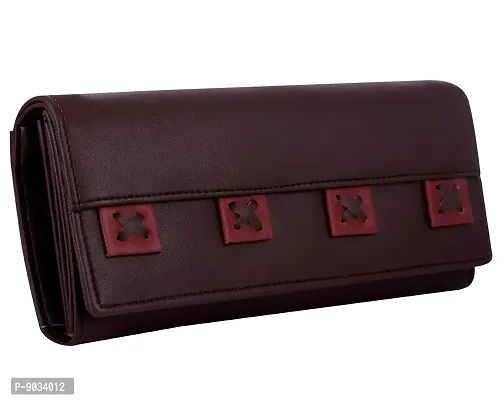 ALSU Women's Brown Hand Wallet Clutch_jln-007br