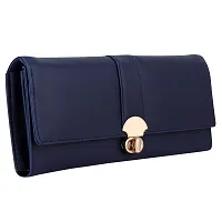 ALSU Women's Blue Hand Clutch Wallet Purse_arf-006blu-thumb1