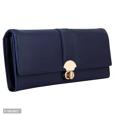 ALSU Women's Blue Hand Clutch Wallet Purse_arf-006blu-thumb2