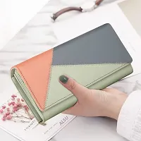 ALSU Women's Green Hand Wallet Clutch Multicoloured Cut Design_klm-004grn-thumb3