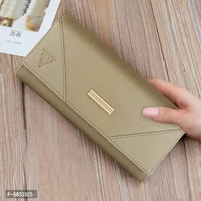 ALSU Women's Beige Hand Wallet Clutch (Beige)-thumb2