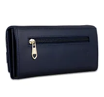 ALSU Women Blue Wallet Cum Hand Clutch with 6 Card Pockets_shd-006blu-thumb3