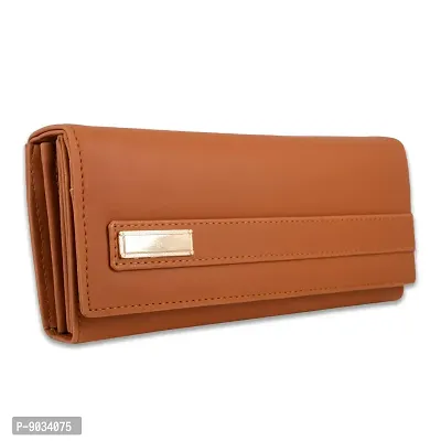 ALSU Women's Tan Hand Wallet with 6 Card Pocket_shd-002tan