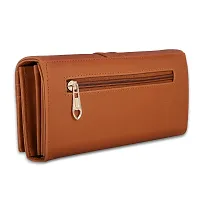 ALSU Women Tan Wallet Cum Hand Clutch with 6 Card Pockets_shd-006tan-thumb2