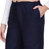 ARIXTY Regullar fit Women Cotton Blend Trouser (Navy) Size XL 28 to 34-thumb4