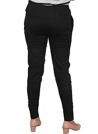 ARIXTY Skinny Fit Women Cotton Blend Trousers (30, Black)-thumb3