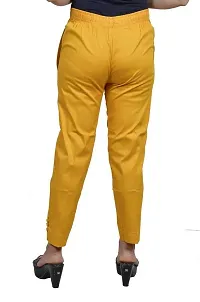 ARIXTY Skinny Fit Women Cotton Blend Trousers (32, Golden)-thumb3