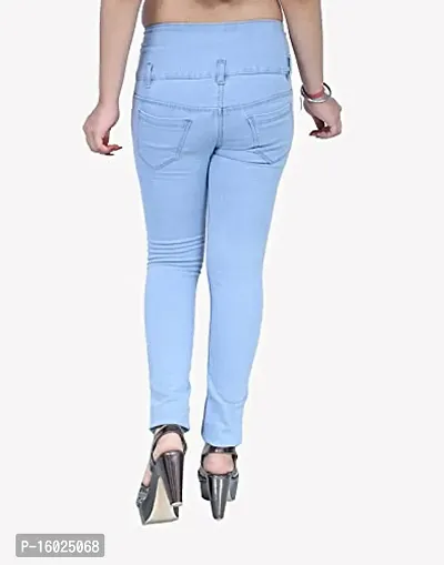 ARIXTY Women's Denim Slim Fit Jeans (Light Blue-30)-thumb5