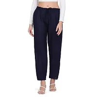 ARIXTY Regullar fit Women Cotton Blend Trouser (Navy) Size XL 28 to 34-thumb2