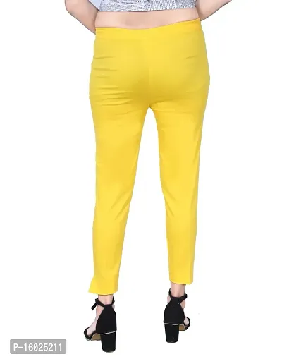 ARIXTY Casual Cotton Blend Trousers for Women Pink Yellow XXL-thumb5