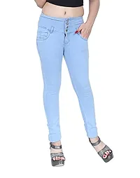 ARIXTY Women's Denim Slim Fit Jeans (Light Blue-30)-thumb1