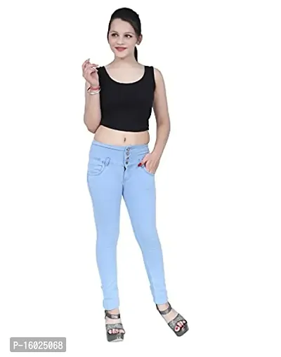 ARIXTY Women's Denim Slim Fit Jeans (Light Blue-30)-thumb0