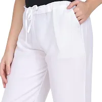 ARIXTY Regular fit Women Cotton Blend Trouser (White)-thumb3