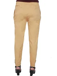 ARIXTY Skinny Fit Women Cotton Blend Trousers (28, Beige)-thumb2