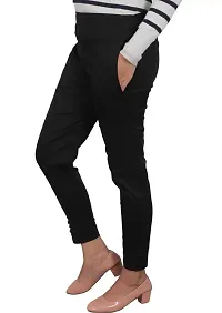 Arixty Skinny Fit Women Cotton Blend Trousers (36, Black)-thumb1