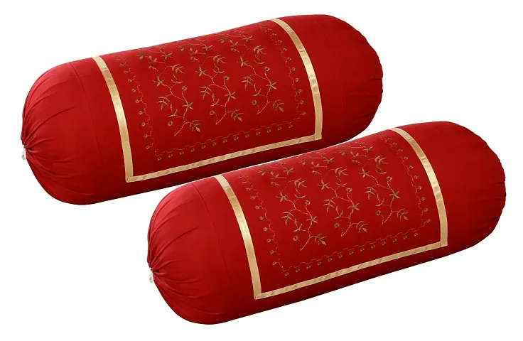 Cotton Bolster Covers Set Of 2