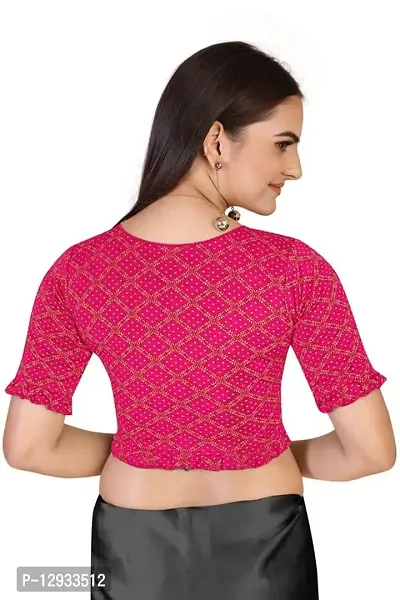 TheWowFactor Cotton Lycra Stretchable Readymade Crop Top Choli for Girls & Womens with Freel Pink-thumb4