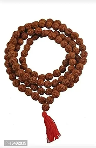 Devotee Fashion 108+1 - Natural Brown Rudraksh Beads mala for Men  Women (Pack of 1)