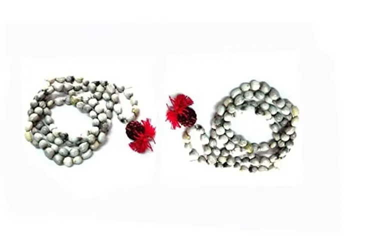 Devotee Fashion Original Vaijanti Mala 108 Beads for Jaap & Wearing (Pack of 02pcs) White