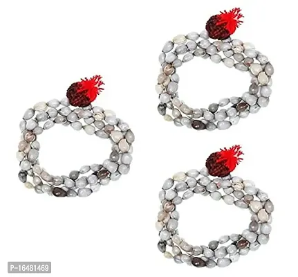 Devotee Fashion Original Vaijanti Mala 108 Beads for Jaap  Wearing (Pack of 03pcs) White