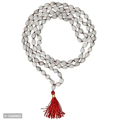 Devotee Fashion Original Vaijanti Mala 108 Beads for Jaap  Wearing Pack of 01pcs White