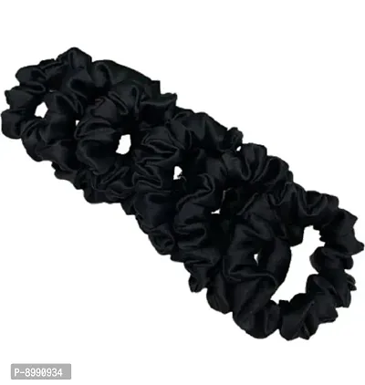 Satin Silk Hair Scrunchies For Girls and Women Pack of 6 Pcs