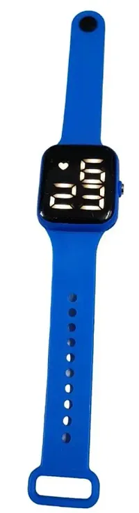 Attractive LED Digital Black Dial Watches For Boys-Blue-thumb1