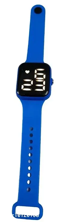 Attractive LED Digital Black Dial Watches For Boys-Blue-thumb2