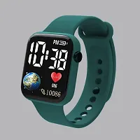 MVS Stylish  Look With Dummy Icons Dial LED Digital Watches For Kids-Green-thumb1