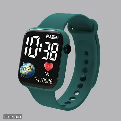 MVS Stylish  Look With Dummy Icons Dial LED Digital Watches For Kids-Green-thumb2